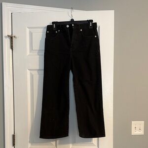 Madewell Black Wide Leg Jeans
